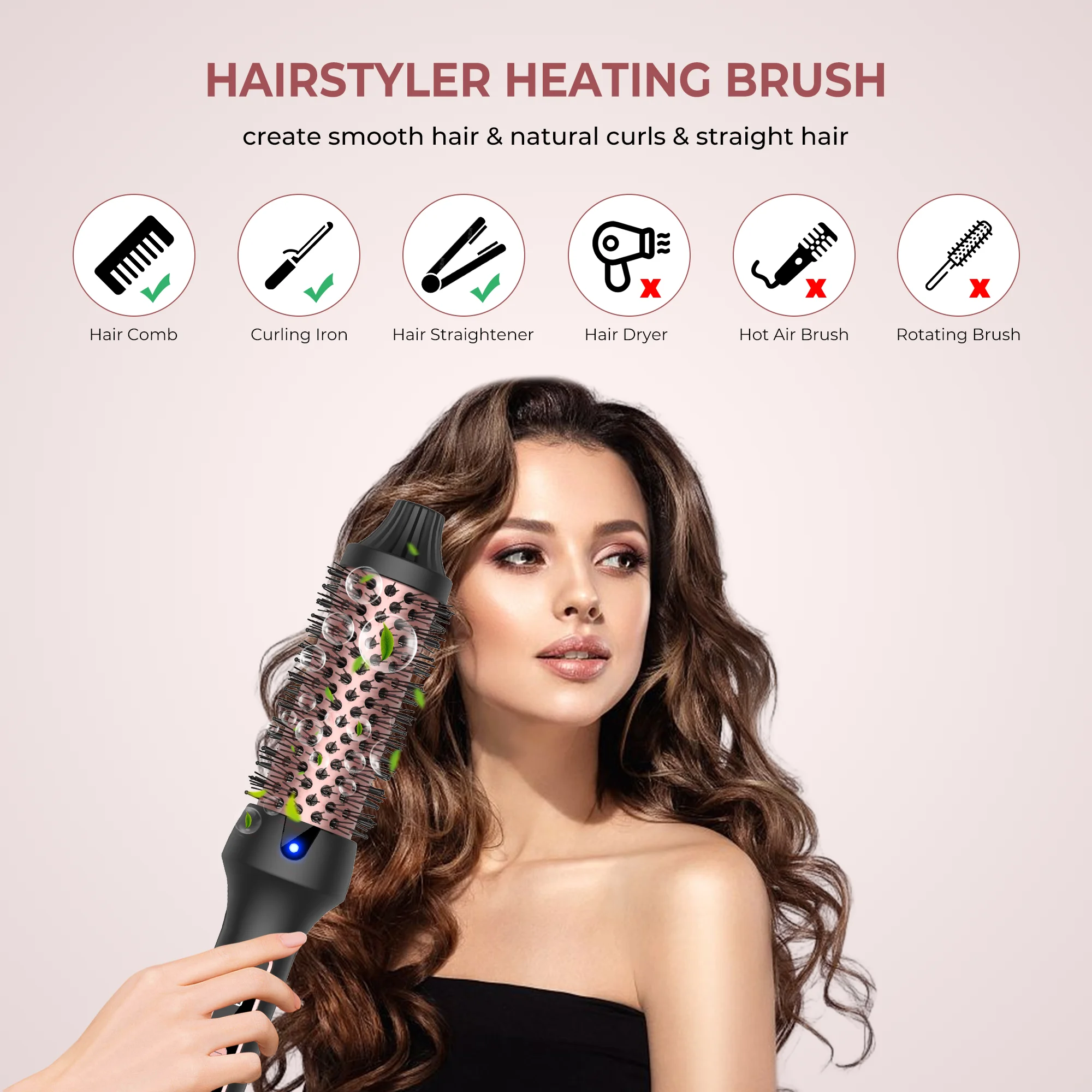 3 in1 Thermal Brush Ionic Heat - Ceramic Heat Emitter review and price