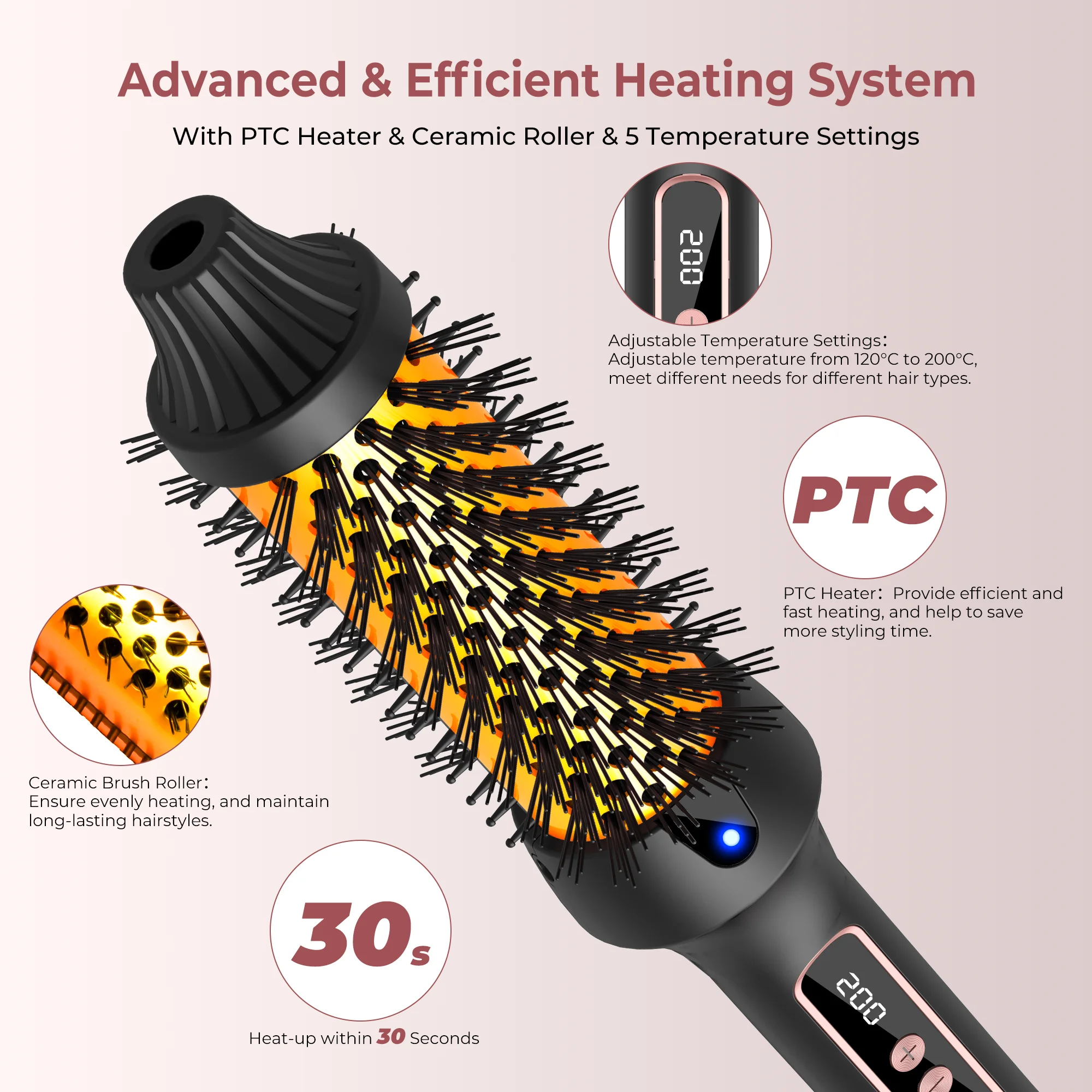 3 in1 Thermal Brush Ionic Heat - Ceramic Heat Emitter review and price