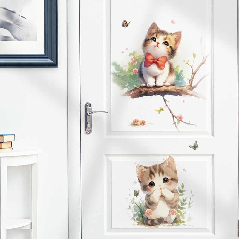Kawaii Pastel Cat & Butterfly  - Pvc Panel Background review and price