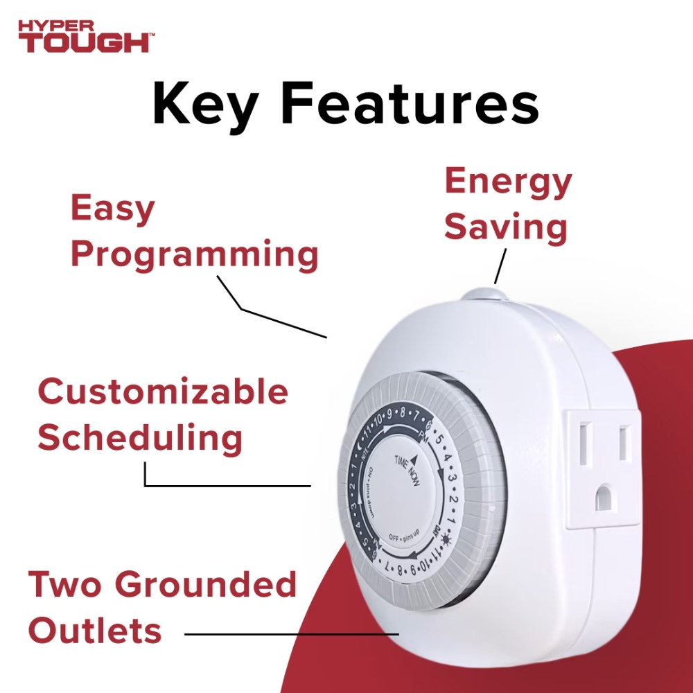 Indoor Heavy Duty Analog Timer - Timer Dual Outlet review and price